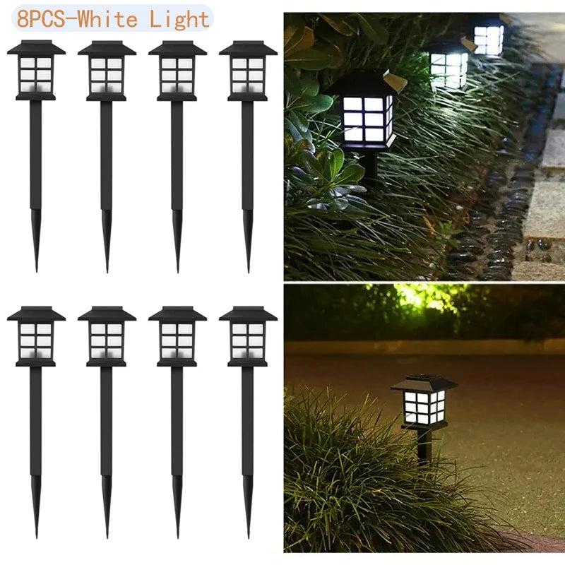 8 Pack Solar Pathway Garden Lights Outdoor Waterproof Landscape for Yard Patio Walkway Driveway Decor Solar Lawn Lamp Lighting