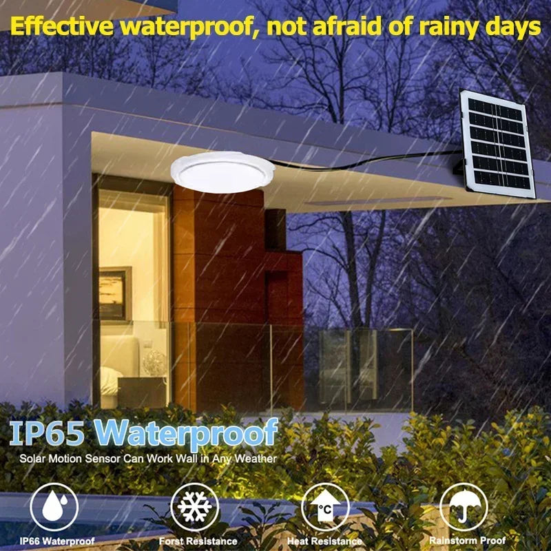 LED Solar Ceiling Light 25/40/60/80/100W  Solar Lamp Outdoor Waterproof Remote Control for Garden Hallway Indoor Living Room