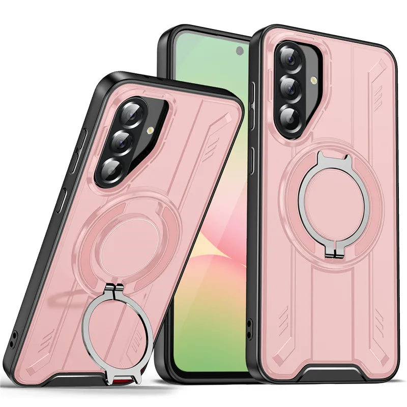 Armor Magnetic Ring Shockproof Case For Samsung Galaxy A14 A15 A35 A55 A16 A26 A36 A56 5G Magsafe Wireless Charging Cover