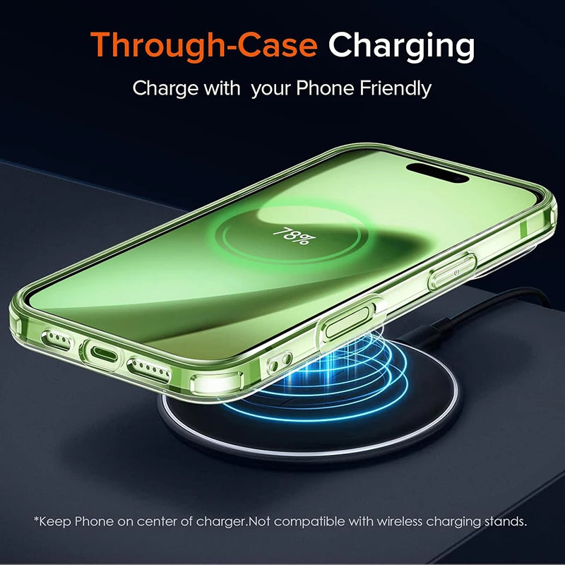 Shockproof Acrylic Hard Case for iPhone 17 Air Cover Silicone Soft Back Cover for iPhone 17 16 15 14 13 12 11 Pro Max Mini Shell