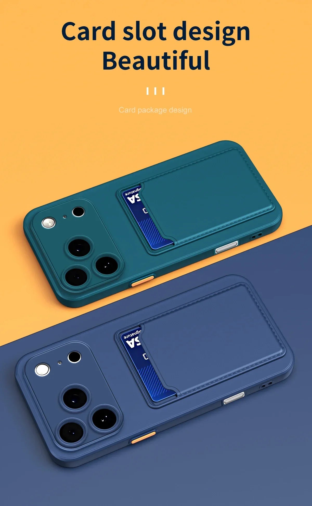 For iPhone 17ProMax 17 17Air Air Pro Max 17Pro 16 16Plus Plus + 16E Card Slot Wallet Bag Cover Luxury Silicone Soft Phone Cases