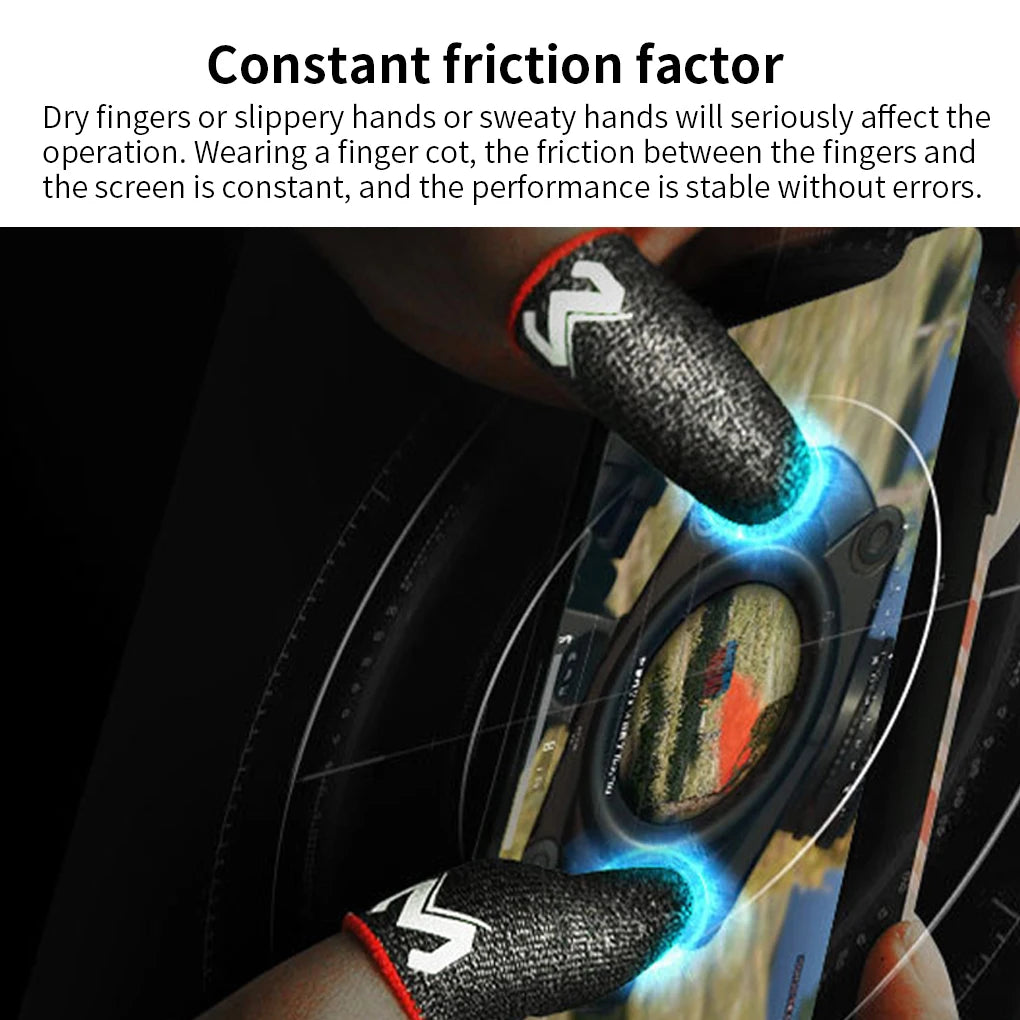 MEMO 2PCS Gaming Finger Sleeve Game Controller Finger Cover For PUBG Game Mobile Phone Touch Screen Sweatproof Fingertips Gloves