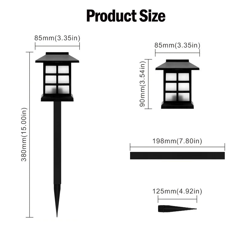 8 Pack Solar Pathway Garden Lights Outdoor Waterproof Landscape for Yard Patio Walkway Driveway Decor Solar Lawn Lamp Lighting