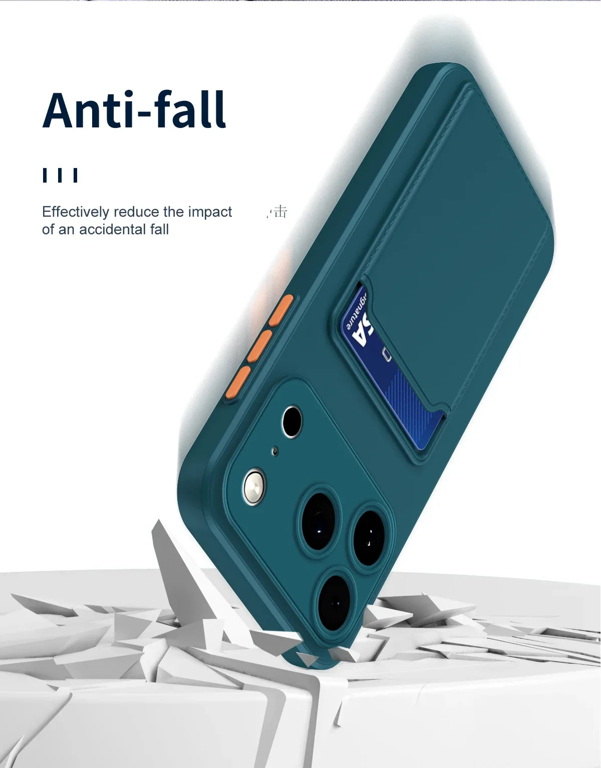 For iPhone 17ProMax 17 17Air Air Pro Max 17Pro 16 16Plus Plus + 16E Card Slot Wallet Bag Cover Luxury Silicone Soft Phone Cases