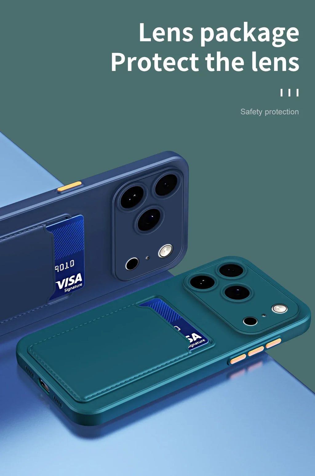 For iPhone 17ProMax 17 17Air Air Pro Max 17Pro 16 16Plus Plus + 16E Card Slot Wallet Bag Cover Luxury Silicone Soft Phone Cases