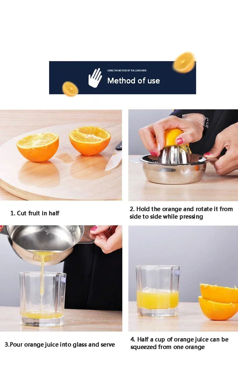304 Stainless Steel Fruit Lemon Orange Juicer Household Small Creative Juicer Portable Manual Juicer kitchen accessories