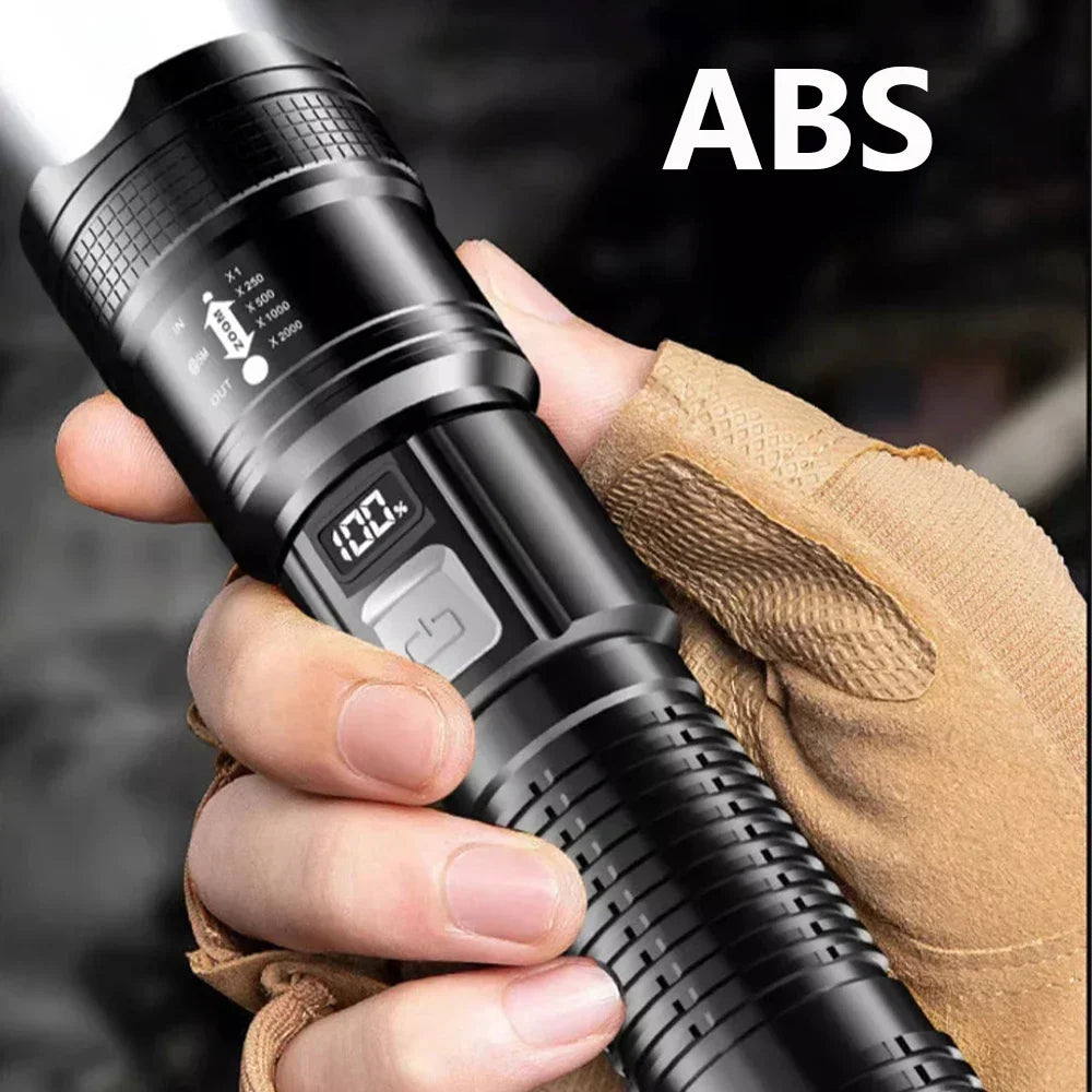 High Strong Power Led Flashlights Tactical Flash Light Torch Ultra Bright Lamp USB Charging Camping Fishing Defensa Zoom Lantern