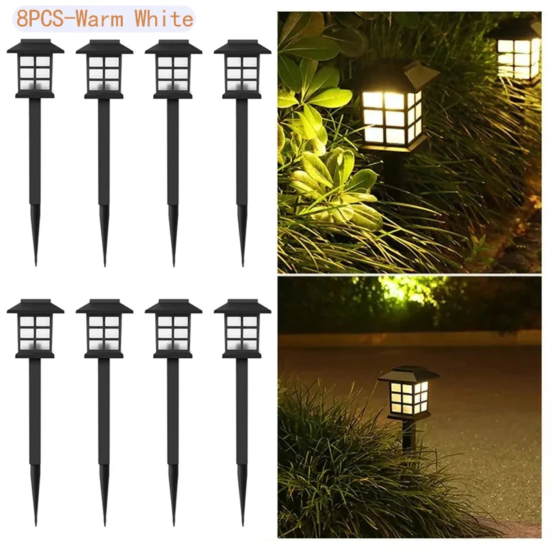 8 Pack Solar Pathway Garden Lights Outdoor Waterproof Landscape for Yard Patio Walkway Driveway Decor Solar Lawn Lamp Lighting
