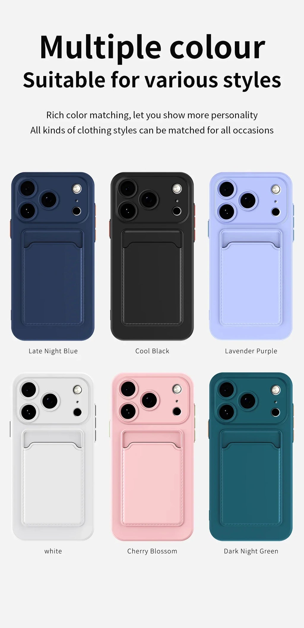 For iPhone 17ProMax 17 17Air Air Pro Max 17Pro 16 16Plus Plus + 16E Card Slot Wallet Bag Cover Luxury Silicone Soft Phone Cases
