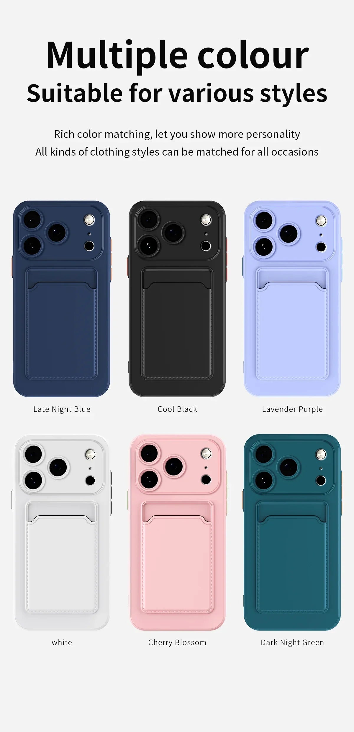 For iPhone 17ProMax 17 17Air Air Pro Max 17Pro 16 16Plus Plus + 16E Card Slot Wallet Bag Cover Luxury Silicone Soft Phone Cases