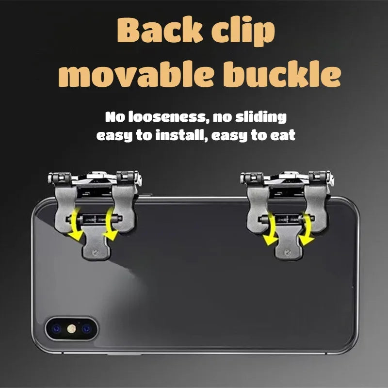 2Pcs Mobile Phone Gamepad Controller for PUBG Sensitive Aim Shooter L1R1 Alloy Key Button for IOS Android Universal Game Trigger