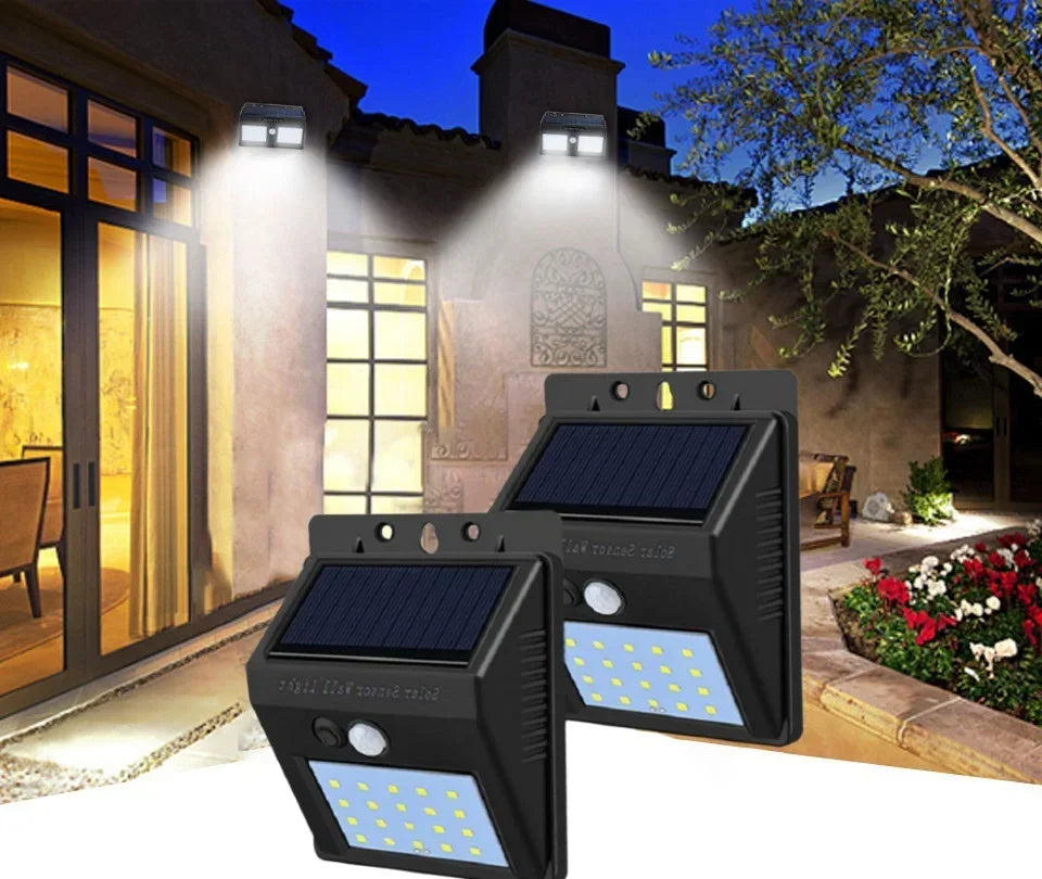 1/4pcs Solar Wall Light Outdoor Motion Sensor Night Light 20LEDs IP65 Waterproof For Garden Doorway Outdoor Lighting Street Lamp