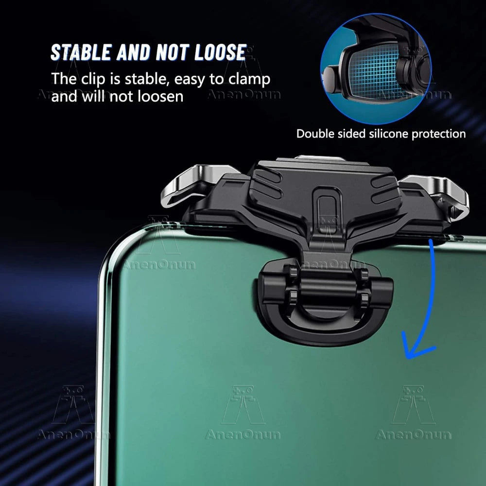 PUBG Mobile Game Controller Trigger Four-finger Operation Mechanical Button Android/iOS Cell Phone Shooting Gaming Accessories