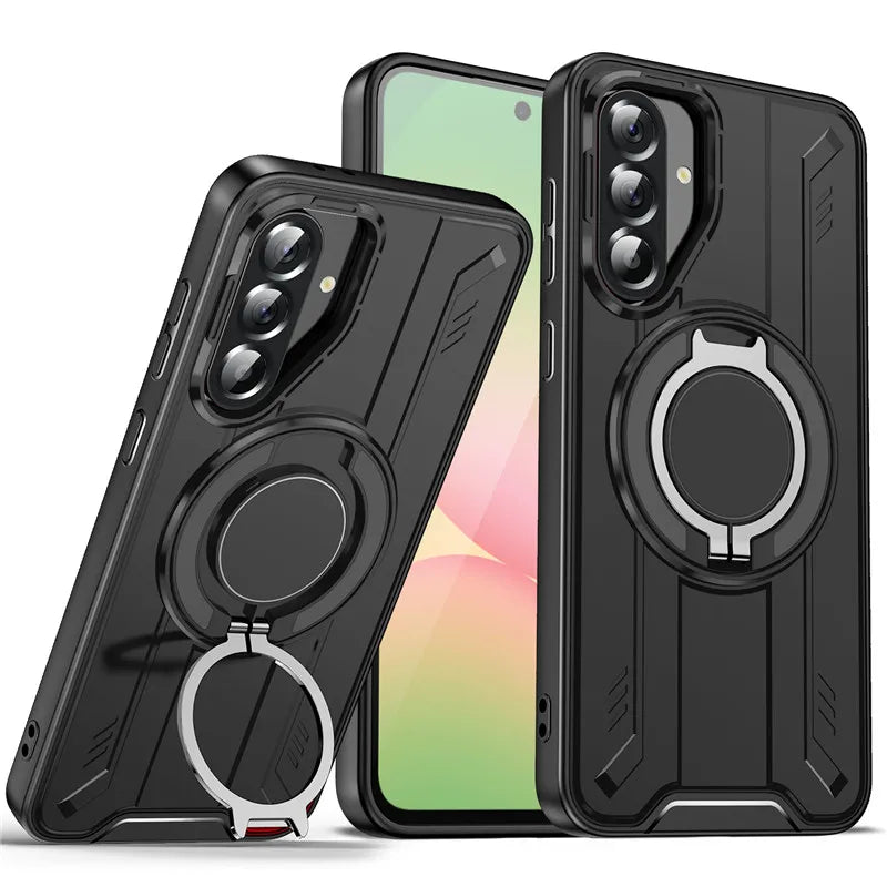 Armor Magnetic Ring Shockproof Case For Samsung Galaxy A14 A15 A35 A55 A16 A26 A36 A56 5G Magsafe Wireless Charging Cover