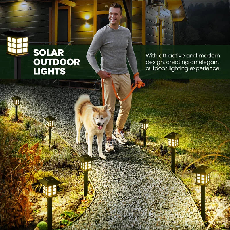 8 Pack Solar Pathway Garden Lights Outdoor Waterproof Landscape for Yard Patio Walkway Driveway Decor Solar Lawn Lamp Lighting