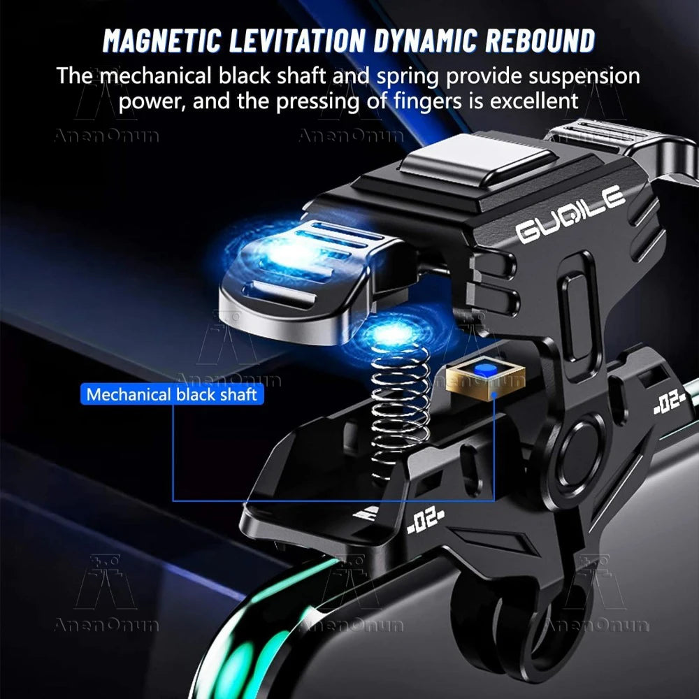 PUBG Mobile Game Controller Trigger Four-finger Operation Mechanical Button Android/iOS Cell Phone Shooting Gaming Accessories