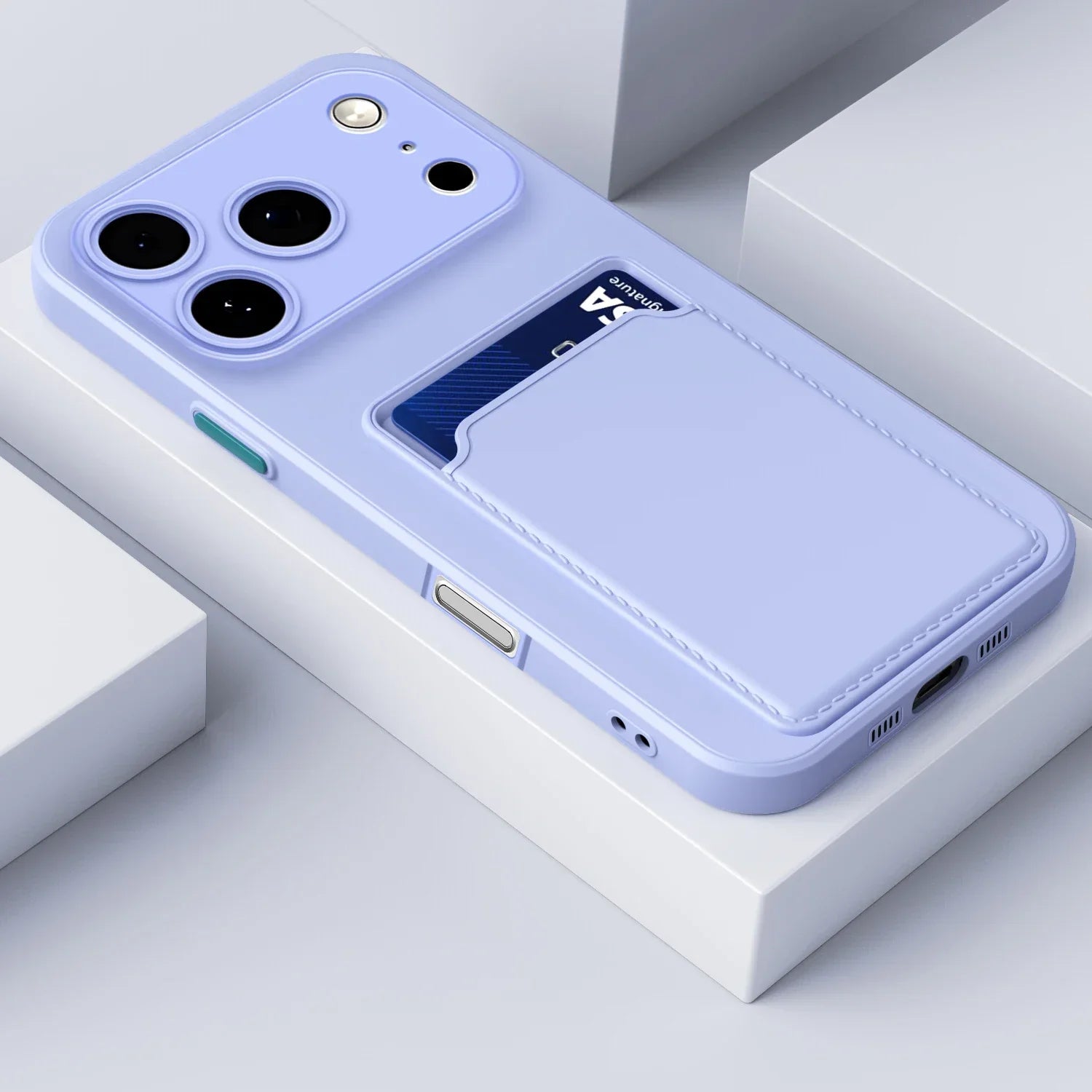 For iPhone 17ProMax 17 17Air Air Pro Max 17Pro 16 16Plus Plus + 16E Card Slot Wallet Bag Cover Luxury Silicone Soft Phone Cases