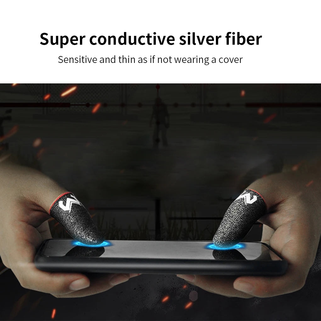MEMO 2PCS Gaming Finger Sleeve Game Controller Finger Cover For PUBG Game Mobile Phone Touch Screen Sweatproof Fingertips Gloves