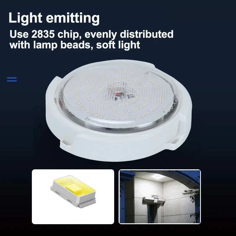 LED Solar Ceiling Light 25/40/60/80/100W  Solar Lamp Outdoor Waterproof Remote Control for Garden Hallway Indoor Living Room