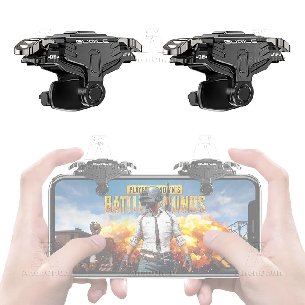 PUBG Mobile Game Controller Trigger Four-finger Operation Mechanical Button Android/iOS Cell Phone Shooting Gaming Accessories