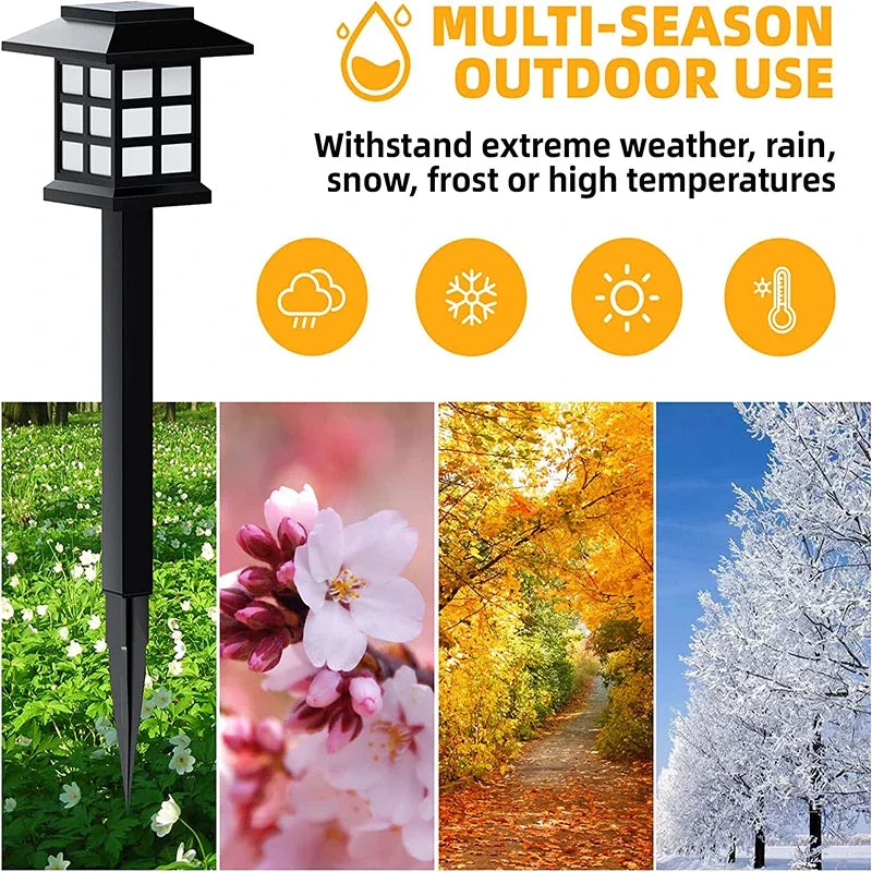 2/4/6/8Pcs Solar LED Pathway Lights Outdoor Waterproof Walkway Garden Decor Street Lamp for Landscape Yard Patio Driveway