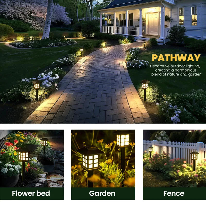 8 Pack Solar Pathway Garden Lights Outdoor Waterproof Landscape for Yard Patio Walkway Driveway Decor Solar Lawn Lamp Lighting