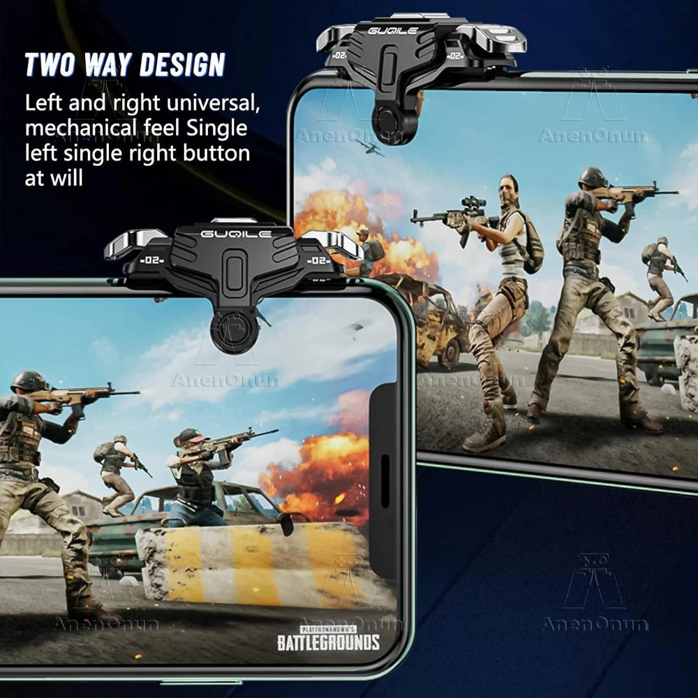 PUBG Mobile Game Controller Trigger Four-finger Operation Mechanical Button Android/iOS Cell Phone Shooting Gaming Accessories