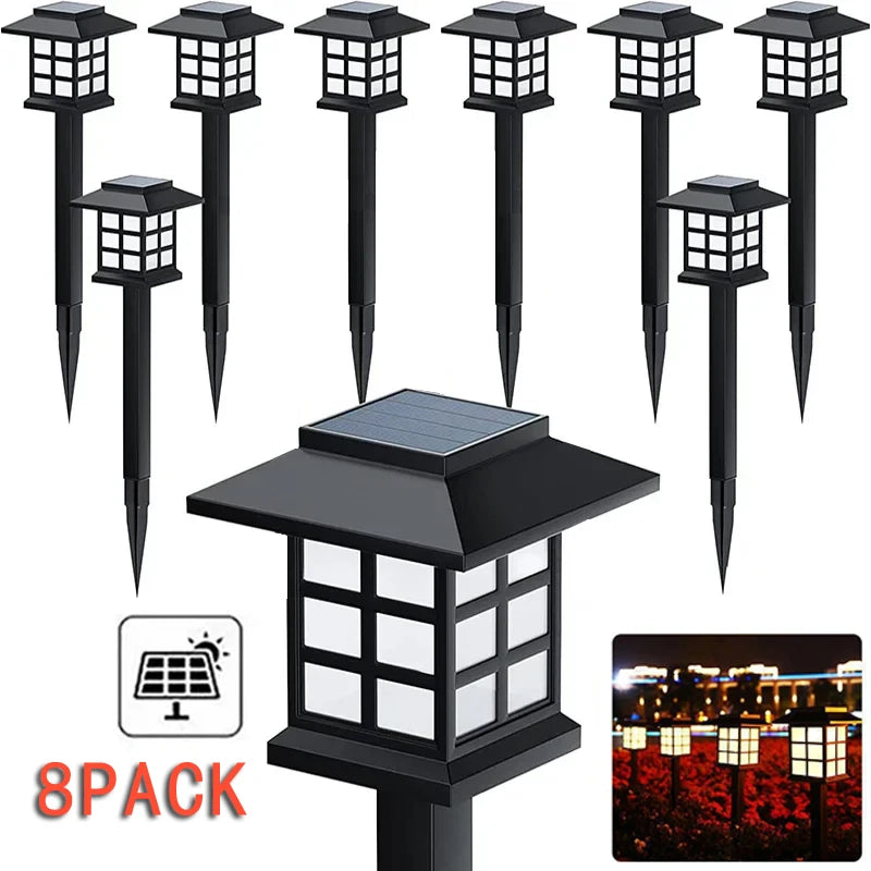 8 Pack Solar Pathway Garden Lights Outdoor Waterproof Landscape for Yard Patio Walkway Driveway Decor Solar Lawn Lamp Lighting