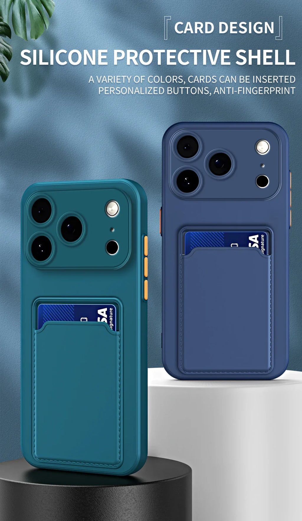 For iPhone 17ProMax 17 17Air Air Pro Max 17Pro 16 16Plus Plus + 16E Card Slot Wallet Bag Cover Luxury Silicone Soft Phone Cases