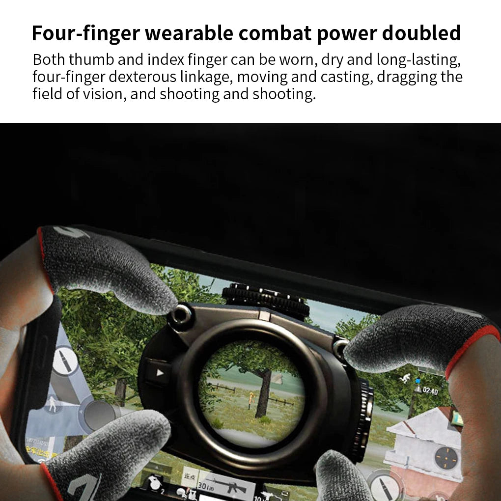MEMO 2PCS Gaming Finger Sleeve Game Controller Finger Cover For PUBG Game Mobile Phone Touch Screen Sweatproof Fingertips Gloves